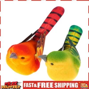 2 Stück gefälschte Vögel basteln Mini realistische Beflockung zufällige Farbe Or - Zdjęcie 1 z 12