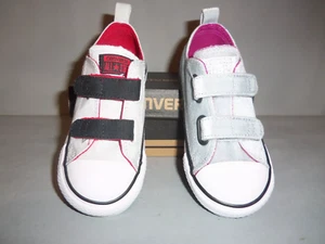 Toddler Converse Chuck Taylor All Star Ox 2V Sneakers Sizes NIB Hook/Loop Gray - Picture 1 of 11