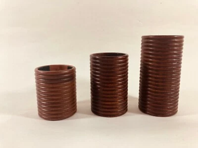  Set of 3 Tealight Votive Candle Holders 3-5" Tall Wooden Columns Pier 1 - Image 1 of 4