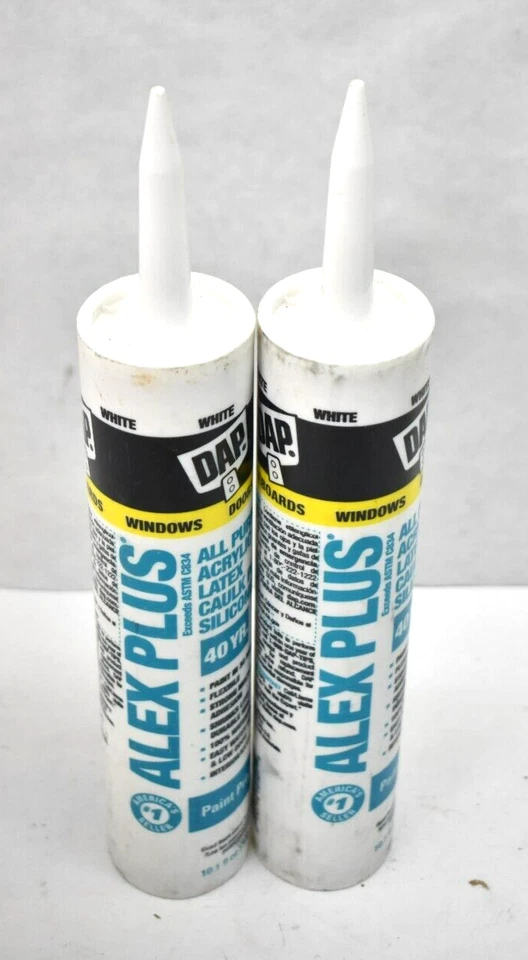 DAP INC 18152 10.1oz White Alex Plus Acrylic Latex Caulk with Silicone