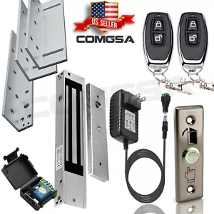Access Control System, door entry Electric Magnetic Lock 600LB + l z bracket USA - Picture 1 of 11