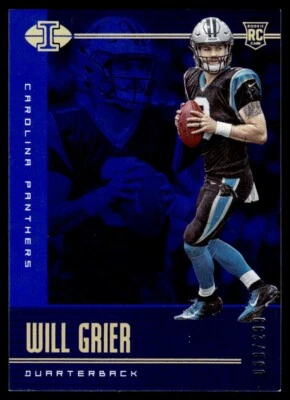2019 Panini Illusions Blue Will Grier Rookie 038/299 Carolina Panthers #96 - Image 1 of 2