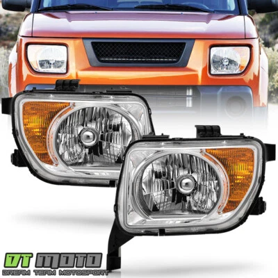 For 2003-2008 Honda Element DX|EX|LX Chrome Headlights Headlamps Set Left+Right - Image 1 of 4