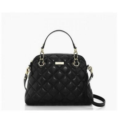 Kate Spade WKRU2156 Gold Coast SMALL Georgina 2-Way Bag BLACK Quilted NWT - Image 1 of 4