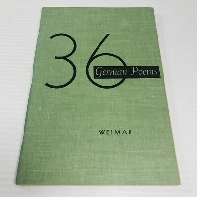 36 German Poems 1950 by Karl Weimar Vintage Poetry Book Staple Bound - Image 1 of 4