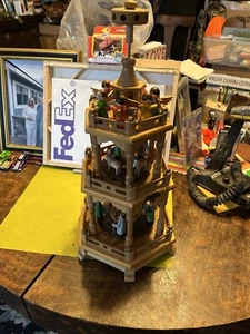 Vintage Rare German Weihnachts Pyramide 3-Tier Christmas Nativity Pyramid - Picture 1 of 18