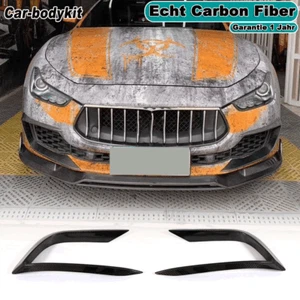 2 aletas delanteras divisor Canards aletas de carbono se adaptan a Maserati Ghibli 2018-21 - Imagen 1 de 10