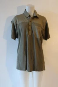 Mens Dolce & Gabbana Olive Green Cotton Linen Polo Pocket T Shirt 48 US/38 (M) * - Picture 1 of 7