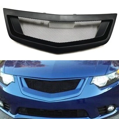 1x Parachoques Delantero Rejilla Malla Estilo Panal Para Acura TSX 2011-2014 Fibra de Vidrio Foto 1 de 4