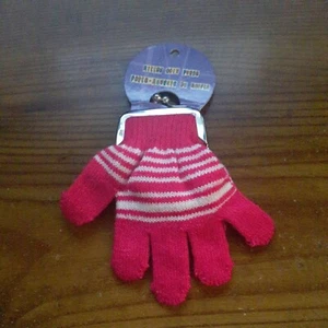 Fäustling Geldbörse Handschuh Rosa Streifen Geldbörse Neuheit Teenager Geschenk Neu - Bild 1 von 6