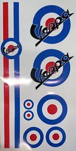 Vespa Target Panel Set Lambretta Vespa Scooter Car Camper Van - Picture 1 of 1