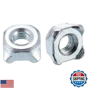 uxcell Dadi per Saldatura, M4 Quadrato UNC Acciaio al Carbonio Macchina Vite Argento 20pz - Foto 1 di 5