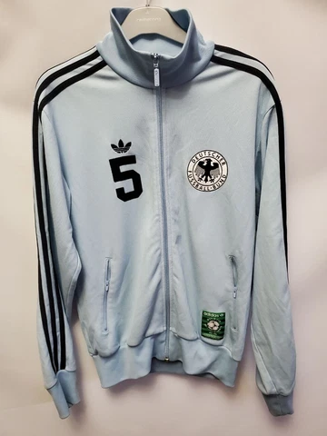 Adidas Der Kaiser Vintage Zip Jacket Blue Franz Beckenbauer Size M Cover