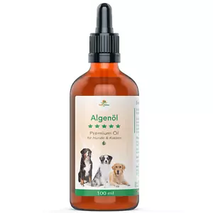 Algenöl Hunde 100 ml - Vegane nachhaltige Alternative aus Mikropflanzen Omega 3 - Bild 1 von 5