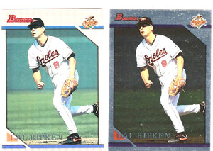 Cal Ripken 1996 Bowman #1 Base & Foil Parallel 055-F