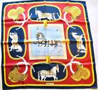 Hermes Scarf Carre "Grand Apparat" 90Cm By Jacques Eider 100% Silk Twill W Box