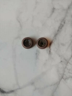 2 Metal Snap Invisible 1.2cm Buttons Covered in Grey Fabric - Изображение 1 из 4