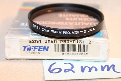 New Vtg Tiffen 62mm WARM PRO-MIST 4 FILTER, USA 62mm #4 WARM Pro-Mist Highlight - Image 1 of 4