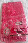 Tibetan Red/White Paisley Floral Yak Wool Shawl/Wrap/Throw/Blanket/stole BN