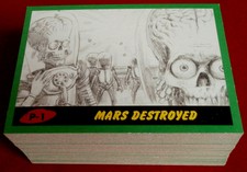 MARS ATTACKS! - COMPLETE 'THE REVENGE' PENCIL-ART BASE SET (55 cards) TOPPS 2017