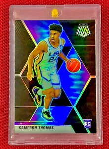 CAMERON THOMAS BLACK REFRACTOR SP ROOKIE Card RC Cam Holo Prizm Non Auto - NETS