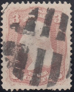 USA Scott #65 3ct Used XF-Superb GEM Fancy Cancel - Picture 1 of 2