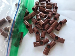 LEGO- EW-#32016-REDDISH BROWN-TECHNIC AXLE/ PIN CONNECTOR/ANGLED #3 --20 PIECES - Picture 1 of 1