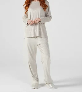 Cozee Home cuore Velvetsoft PJ Set grigio taglia media nuovo QVC j - Foto 1 di 1