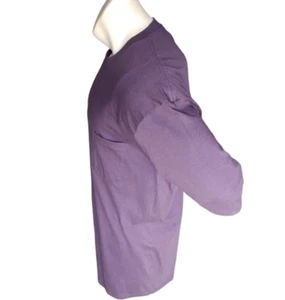 Vintage Mens Polo Work Pocket T Shirt Single Stitch Purple 2XL Cotton USA NOS - Picture 1 of 6