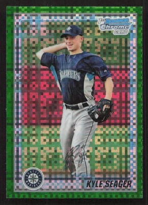 Tarjeta Bowman Chrome 2010 Kyle Seager Prospects Green X-Fractor #BCP195 Foto 1 de 2