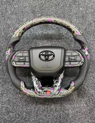 Carbon Fiber Steering Wheel For Toyota LC Hailux Alpha Land Cruiser Highlander - Image 1 of 4