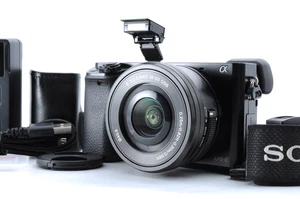 [NEAR MINT] Sony Alpha A6000 Black ILCE-6000 16-50mm Lens 11,659 Shots - Picture 1 of 24