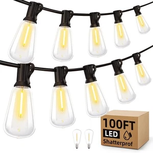 MGVIH Outdoor String Led Patio Lights - 100Ft 30M Outside Waterproof Light ST... - Picture 1 of 5