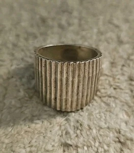 Anello vintage TM-95 Messico argento sterling 925 aspetto unico strutturato misura 7,25 - Foto 1 di 6