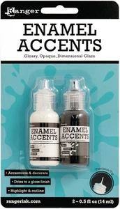 Ranger Esmalte Acentos .5oz 2/Paquete-Blanco y Negro GAC27355 - Imagen 1 de 1