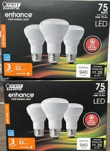 (6-Pack) Feit Electric 75-Watt R20 CEC Title 20 E26 Bulb, 2700K Soft White - Picture 1 of 6