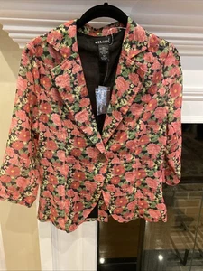 Neu mit Etikett Damenjacke Wet Seal leichte Blumendruck-Stil Größe Medium $ 35 - Bild 1 von 3