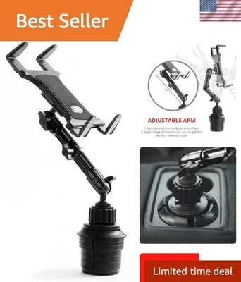 Enduro Series Adjustable Tablet Holder for Cars - Universal Cup Holder Mount - Image 1 of 4