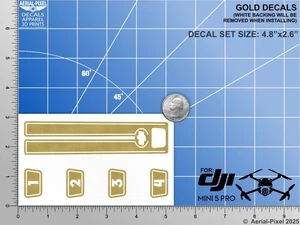 DJI Mini 5 Pro Racing Stripes With Battery Decals Number #1-4 Sticker Skin - Picture 1 of 21