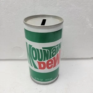 Vintage 1980s Mountain Dew Can Bank Promotional Piece By PepsiCo Tulsa Ok Mint - Picture 1 of 8