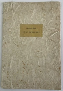 HERMAN HESSE - FUNF GEDICHTE - LIMITED EDITION POETRY BOOK 1934 - RARE GERMAN - Picture 1 of 13