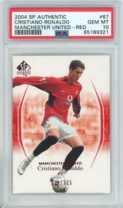 2004 UPPER DECK SP Authentic Manchester United Cristiano Ronaldo #67 Red PSA10 - Picture 1 of 2