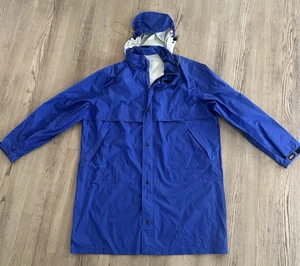 REI Abrigo de Lluvia Impermeable Parka Para Hombres XL Chaqueta con Capucha Concha De Colección Años 90 Azul - Imagen 1 de 14