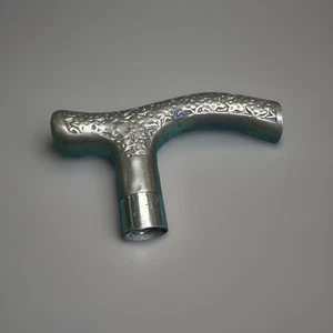 Vintage geprägter Metall Gehstockgriff Griff Schraubbefestigung - Bild 1 von 4