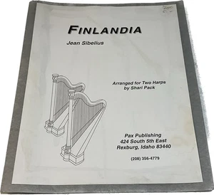 Finlandia Jean Sibelius Sheet Music 2 Harps Arr Shari Pack - Picture 1 of 3