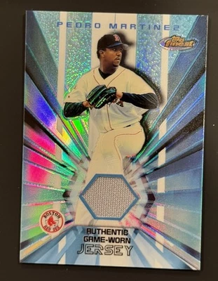 2002 Topps Finest Private Issue Pedro Martinez Game Used Patch Refractor Redemp. - Image 1 of 4
