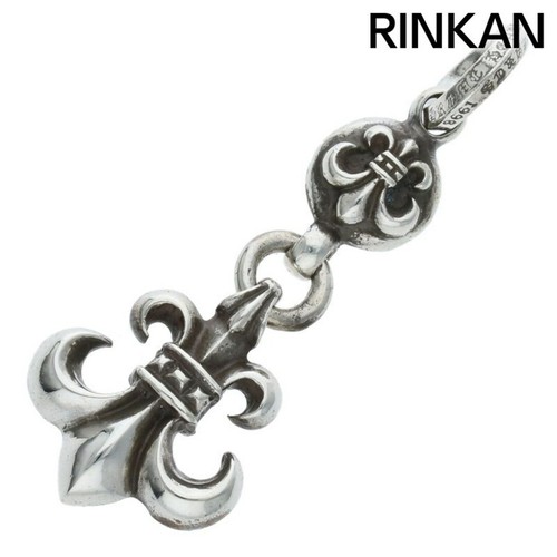 CHROME HEARTS Collana Top Uomo Cromo Cuori 1 Palla BS Fleur 1 Palla Charm Argento Usato61