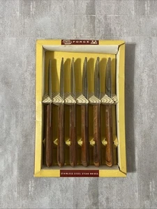 6er Set EKCO geschmiedete rostfreie Steakmesser MCM 1442 Kanu Stil Pakkaholz - Bild 1 von 15