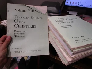 SET Franklin County Ohio Cemetery Records Columbus Genealogy Books Worthington + - Picture 1 of 21