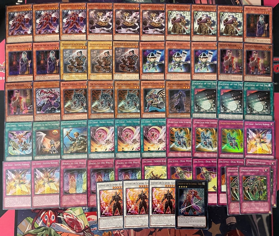YUGIOH - SIX SAMURAI DECK CORE - HAND OF THE, SHADOW, GATEWAY, FUMA, CUNNING ~ - Image 1 of 1